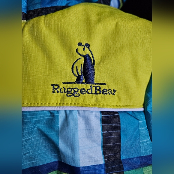 Rugged Bear Snowsuit 3/6 Months Boy Girl Blue Green Insulated Hand/Feet Cover - Picture 3 of 10